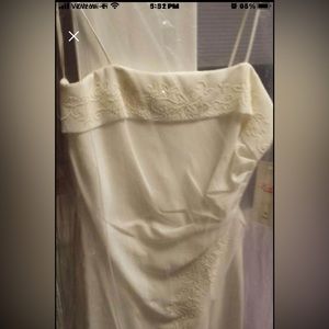 Long gown for wedding or prom or theater with long shawl. Never worn. Size med.